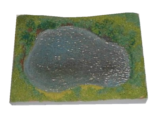 Jezírko dekorované 180x120 mm