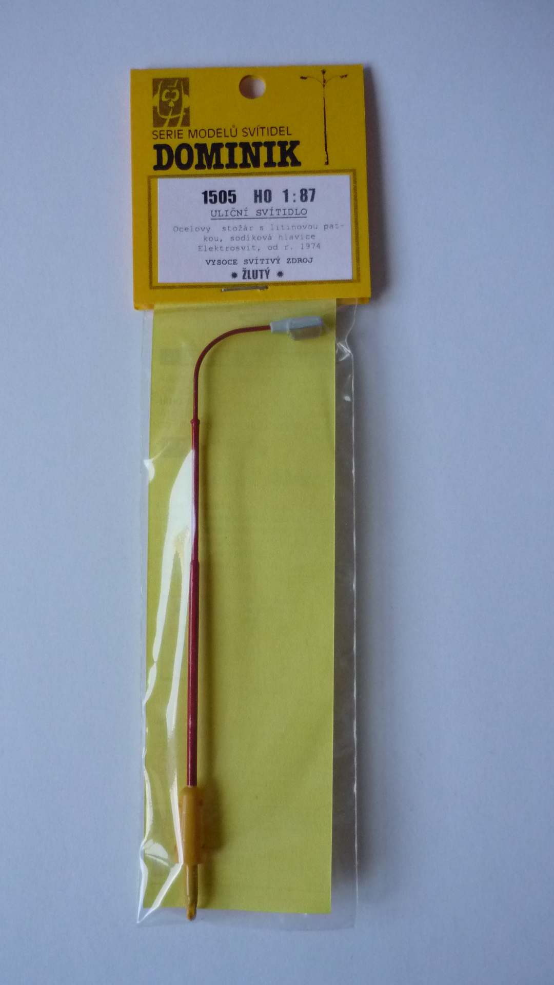 Pouliční lampa DOMINIK žlutá