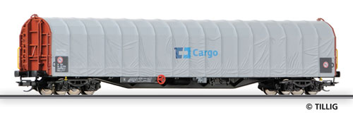 Plachtový 4-osý vůz Rils-y ČD Cargo