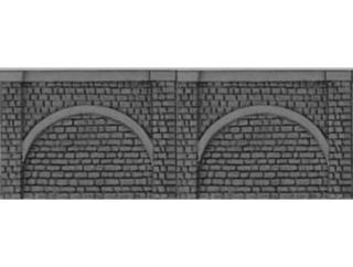 Zeď opěrná (2 oblouky) šedá 160x60 mm