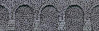 Zeď opěrná (3 oblouky) šedá 160x60 mm