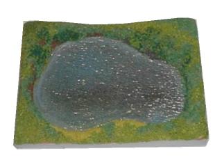 Jezírko dekorované 180x120 mm