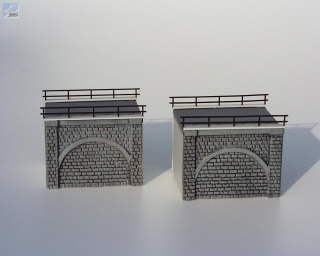 Koncový díl kamenného mostu plný (2ks) š.mostovky 75mm