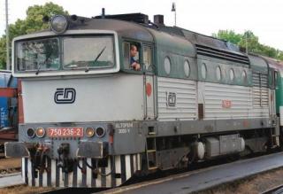 Dieselová lokomotiva 750 236-2 ČD Brejlovec se zvukem
