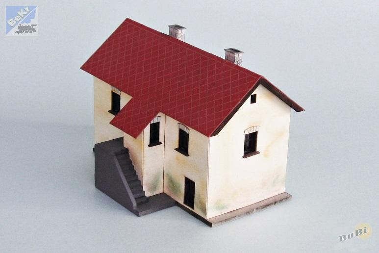 BuBi-model TT60006 Strážní domek Hevlín, 95 x 68 x 65 mm, barvená stavebnice Laser-Cut !!! AKCE !!!