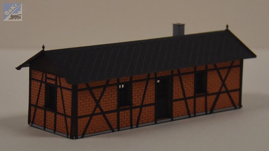 BuBi-model H060134 Zastávka Holasovice, 147 x 45 x 55mm, barvená stavebnice Laser-Cut !!! AKCE !!!