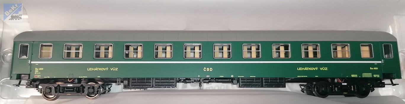 Igra model 97110027 Lehátkový 4-osý vůz 2. tř., Bac 4dv. Depo-Praha ČSD