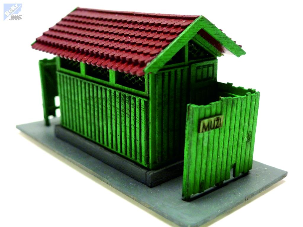 Igra model 110002 Záchodky Hevlín, stavebnice Laser Cut