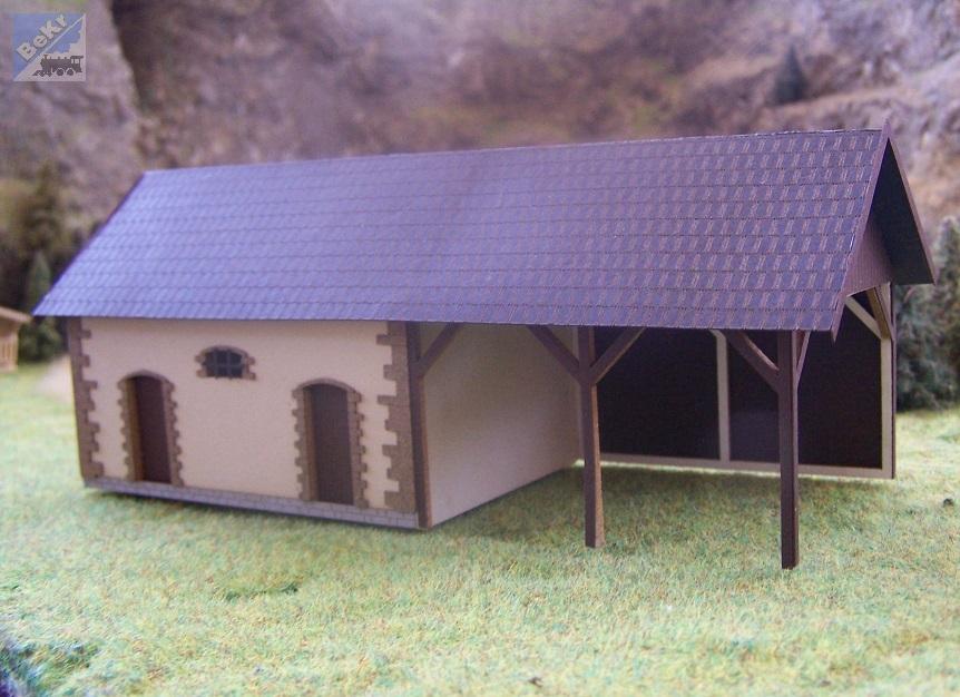 BuBi-model TT60149 Stodola, 110 x 80 x 80 mm, barvená stavebnice Laser-Cut !!! AKCE !!!
