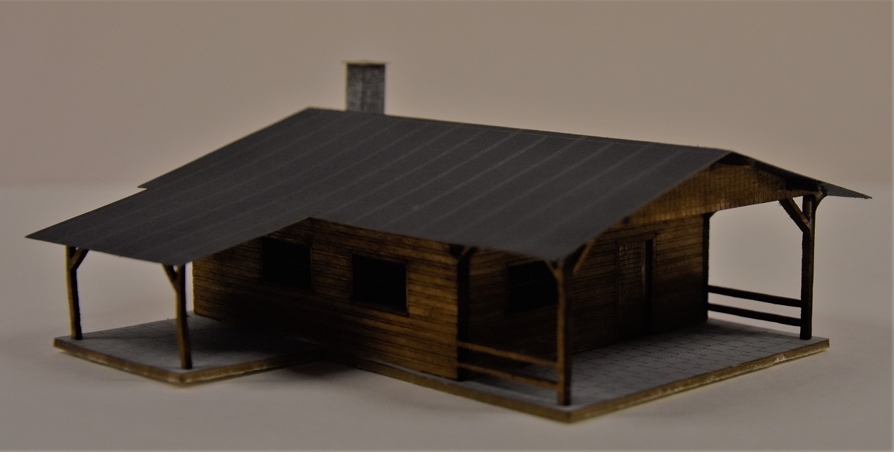 BuBi-model H060136 Srub velký, 127 x 110 x 45 mm, barvená stavebnice Laser-Cut !!! AKCE !!!