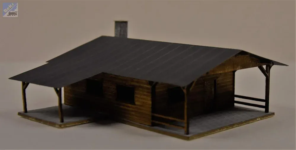 BuBi-model H060136 Srub velký, 127 x 110 x 45 mm, barvená stavebnice Laser-Cut !!! AKCE !!!