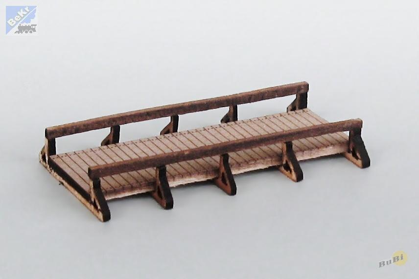 BuBi-model TT70015 Mostek, 66 x 34 x 9 mm, barvená stavebnice Laser-Cut