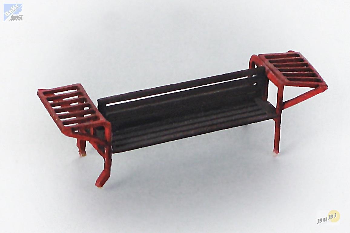 BuBi-model TT70004 Lavice nádražní, 6ks, barvená stavebnice Laser-Cut