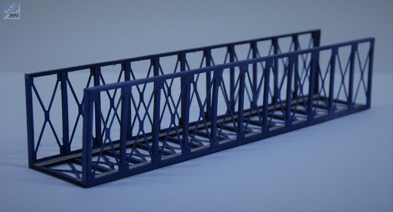 BuBi-model TT60135 Příhradový most VI, šedý, 257 x 50 x 50 mm, barvená stavebnice Laser-Cut !!! AKCE !!!