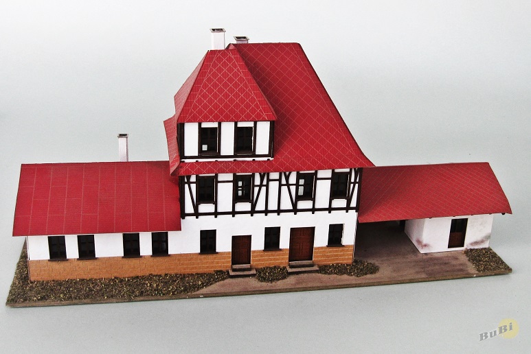 BuBi-model H060012 Nádraží Tatranská Polianka, 338 x 117 x 169mm, barvená stavebnice Laser-Cut !!! AKCE !!!
