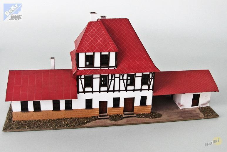BuBi-model H060012 Nádraží Tatranská Polianka, 338 x 117 x 169mm, barvená stavebnice Laser-Cut !!! AKCE !!!