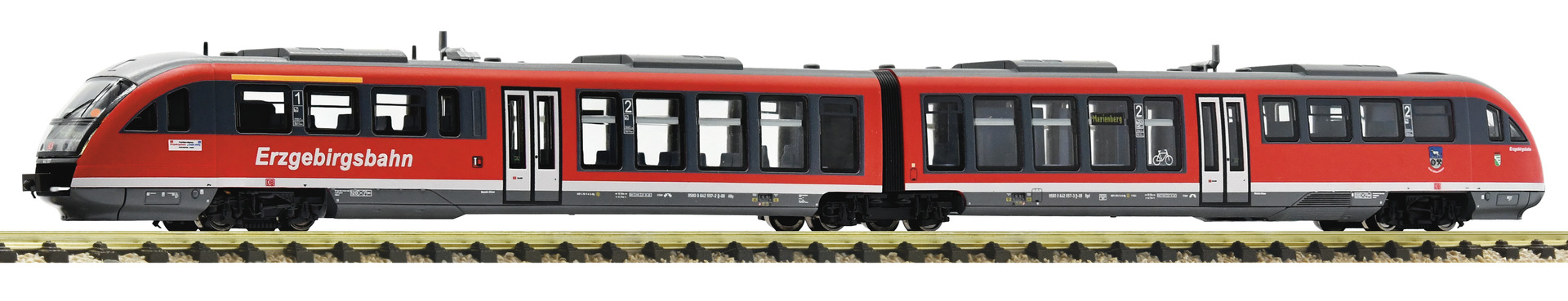 Fleischmann 742010 Motorový dvou vozový vůz 642 057-3 + Bpd DB AG !!! AKCE !!!