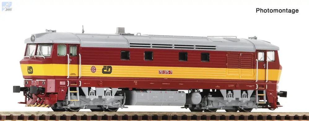 Roco 7390007 Dieselová lokomotiva 751 375-7 ČD Zamračená, Bardotka se zvukem
