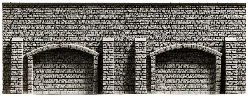 Noch 48058 Opěrná arkádová zeď dva oblouky 259 x 97 mm