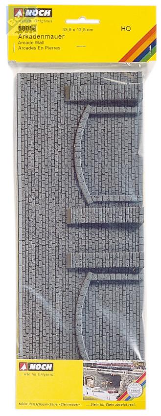 Noch 48058 Opěrná arkádová zeď dva oblouky 259 x 97 mm