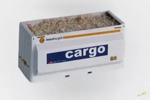 BuBi-model H070045 Kontejner na štěpky SBB Cargo, ložený štěpkami, sestavený a nabarvený model Laser-Cut