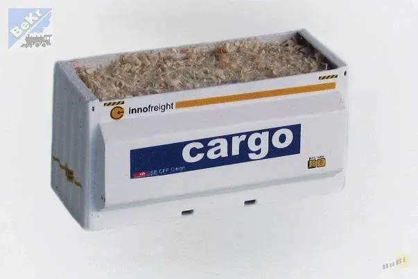 BuBi-model H070045 Kontejner na štěpky SBB Cargo, ložený štěpkami, sestavený a nabarvený model Laser-Cut