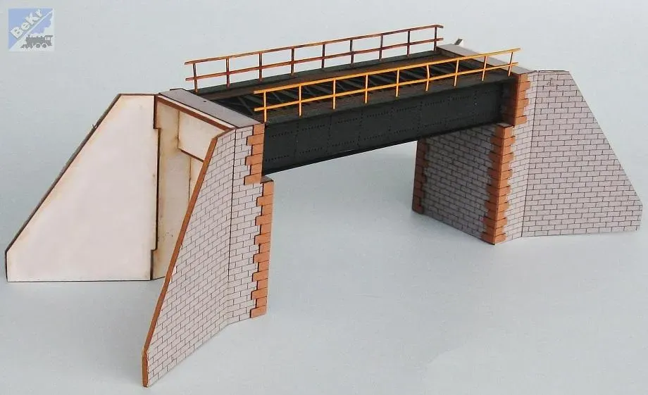 BuBi-model N60036 Most malý, 97 x 40 x 60 mm, barvená stavebnice Laser-Cut