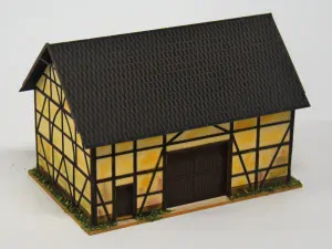 BuBi-model H060180 Hrázděná stodola, 123 x 91 x 111mm, barvená stavebnice Laser-Cut !!! AKCE !!!