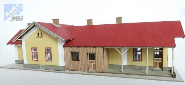 Igra model 150013 Výpravní budova Malá Hraštice, stavebnice Laser Cut