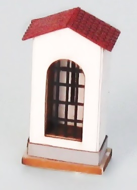 BuBi-model TT70001 Kaplička, bílá, 14 x 7 x 30 mm, barvená stavebnice Laser-Cut