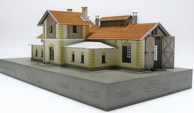 Igra model 171006 Výtopna jedno stání s vodárnou Prievidza, stavebnice Laser Cut