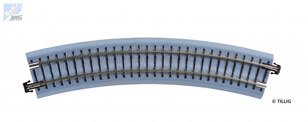 Tillig 83780 BR 31 oblouková kolej na dřevěných pražcích s podložím R 396 mm / 30°