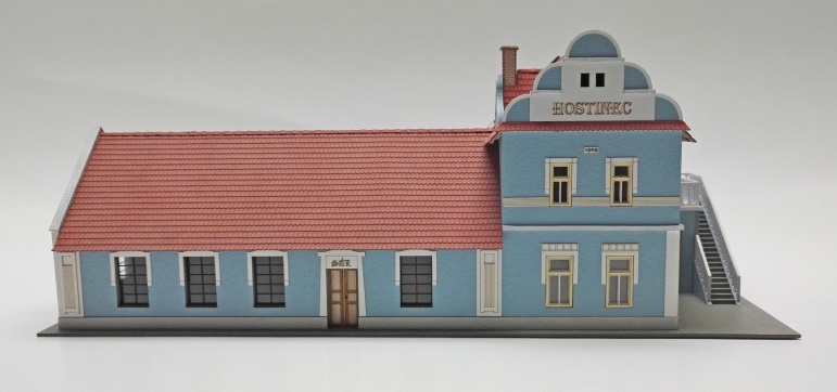Igra model 180014 Hostinec modrý, stavebnice Laser Cut