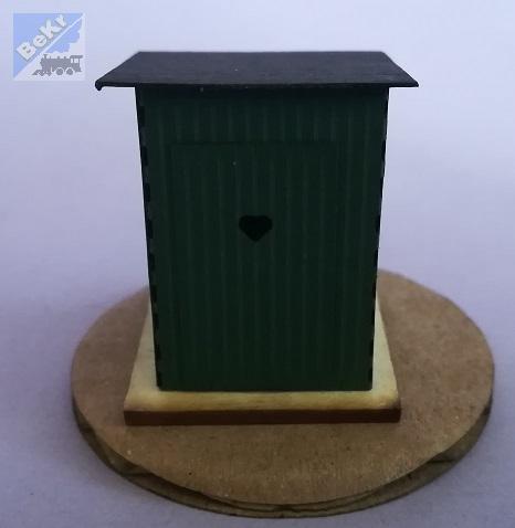 BuBi-model N70060z Kadibudka, zelená, 10 x 10 x 16 mm, hotový, sestavený a nabarvený model