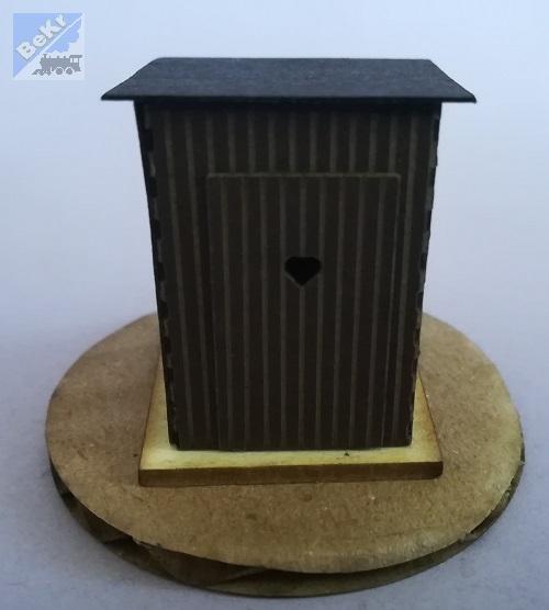 BuBi-model N70060h Kadibudka, hnědá,10 x 10 x 16 mm hotový, sestavený a nabarvený model