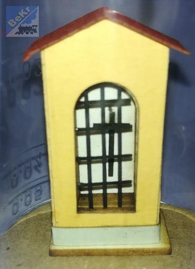 BuBi-model N70001ž Kaplička, žlutá, 10 x 5 x 21 mm, hotový, sestavený a nabarvený model