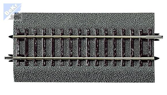 Roco 42517 G½ ROCO LINE dřevěné pražce s podložím, napájecí kolej rovná 115 mm pro digitální provoz, (polovina standardní délky)