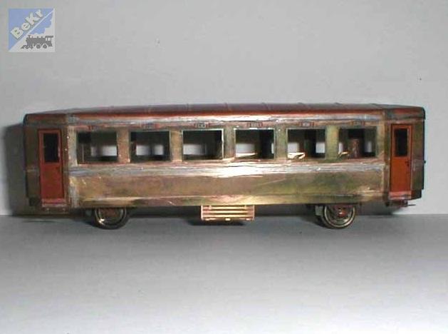 Jan Cekul H026 Přívěsný vůz Clm (1935-50), stavebnice modelu z leptaného plechu