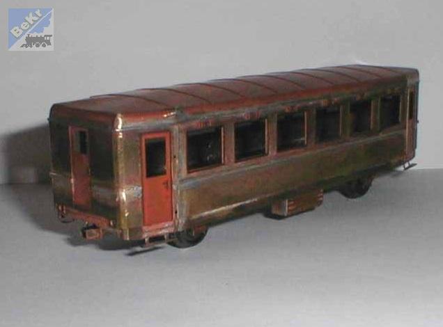 Jan Cekul H026 Přívěsný vůz Clm (1935-50), stavebnice modelu z leptaného plechu