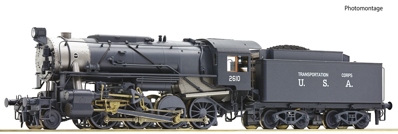 Roco 72155 Parní lokomotiva 2610 S160 „chřestýš“ USATC se zvukem