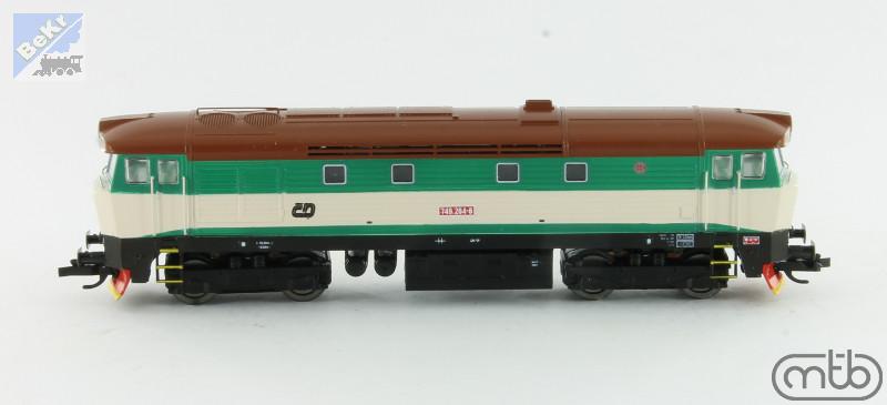 MTB 749264-1 Dieselová lokomotiva 749 264 ČD Zamračená se zvkem