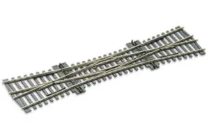 Peco SL-190 Křižovatková výhybka 12°, izolované srdcovky, R 610, délka 249 mm /Angličan/