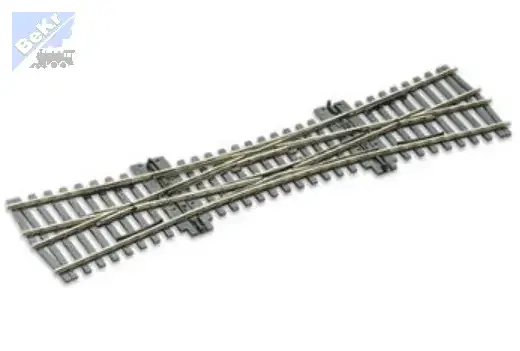 Peco SL-190 Křižovatková výhybka 12°, izolované srdcovky, R 610, délka 249 mm /Angličan/