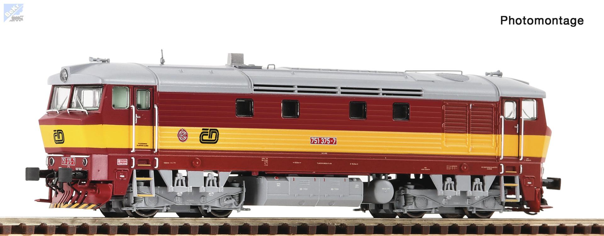 Roco 7380007 Dieselová lokomotiva 751 375-7 ČD Zamračená