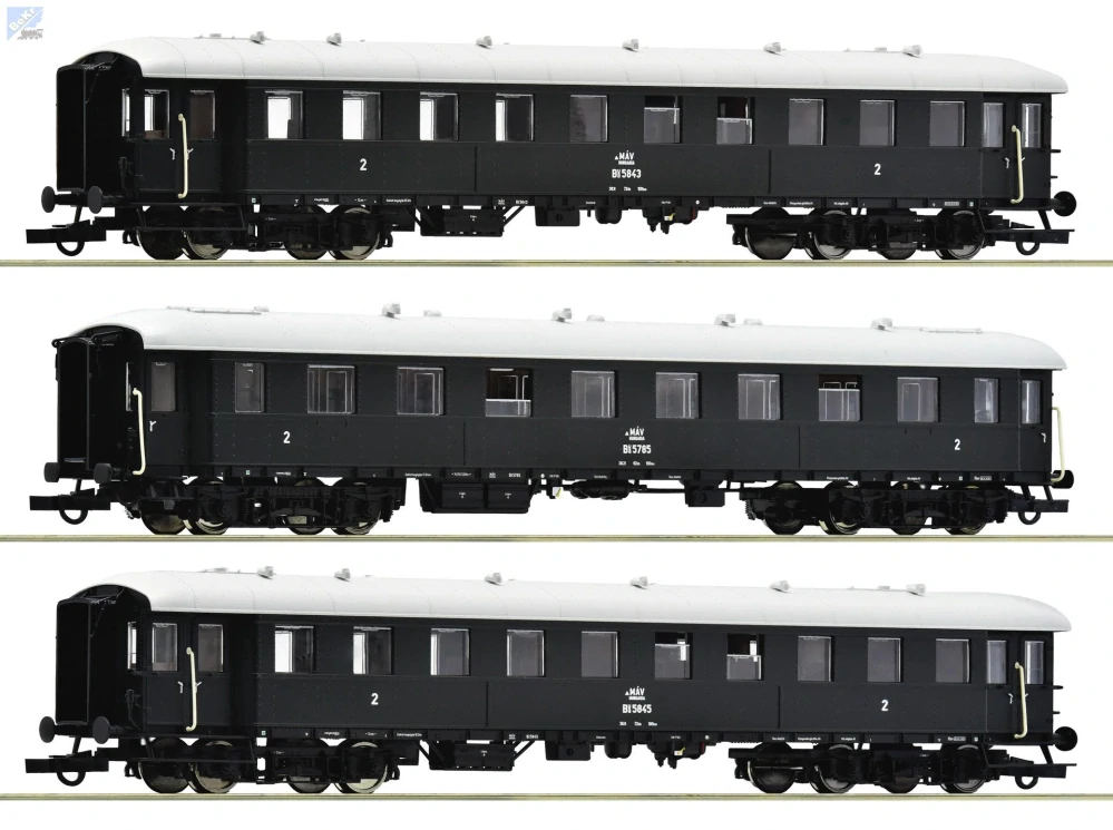 Roco 6200132 Set tří osobních 4-osých vozů 2x C4i-30, a 1x vozu 2. třídy, řady B4i-30 MÁV