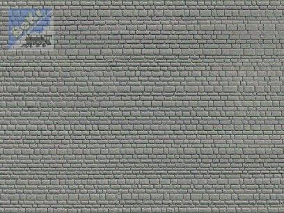 Malá železnice 00611.03 Zdivo kamenné řádkové šedé 190 x 170 mm, barvený plast - šedý