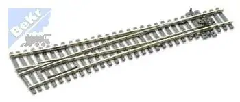 Peco SL-E98 Symetrická výhybka, úhel rozevření 12°, R 1828 mm, délka 220mm, vodivá srdcovka