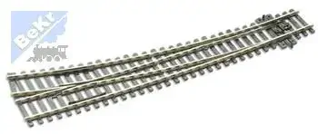 Peco SL-E86 Oblouková výhybka pravá, R 1524/762 mm, délka 256 mm, vodivá srdcovka
