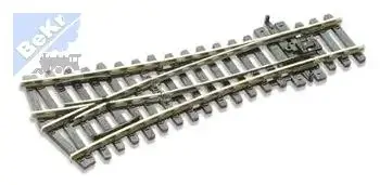 Peco SL-E97 Symetrická výhybka, úhel rozevření 24°, R 610 mm, délka 148 mm, vodivá srdcovka