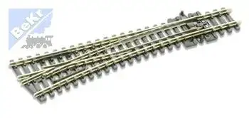 Peco SL-E396 Rovná výhybka levá 14°, R 457 mm, délka 123,7 mm